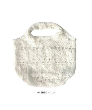 ROOTOTE 1089【洗濯可能】SC.ルーショッパーミニ.レース-A 01：シロ