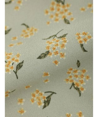 earth music&ecology キンモクセイ柄フレアスカート Green