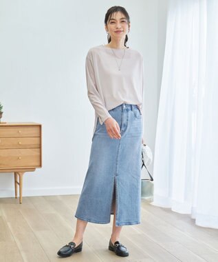 フロントスリットデニムスカート