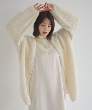 earth music&ecology スパンコールブークレカーディガン