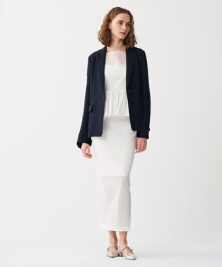 uncrave シアー オーガンジー ペプラム トップス オフ