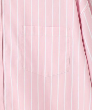 J.PRESS YORK STREET 【WOMEN】タイプライターストライプ バンドカラーシャツ ピンク系1