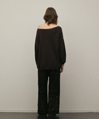 GRACE CONTINENTAL ルーズニットトップ ブラウン