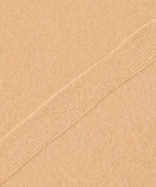 UNFILO 【洗える】ふわふわニット ラウンドヘム キャメル