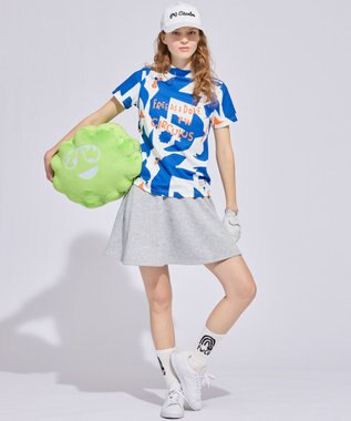 PW CIRCULUS 【WOMEN】ＤＯＶＥ柄モックネック ゴルフウェア レディース スカイブルー系5