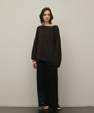 GRACE CONTINENTAL ルーズニットトップ ブラウン