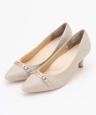 ANY SIS 【22.5~24.5cm】ビット付レディライク パンプス ライトグレー