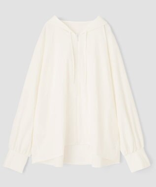 San-ai Resort（三愛水着楽園） 【UPF50+UVカット率最高指数】水陸両用指穴付き　ゆるっと着れるふんわりシルエットパーカーM・L【Big Apple's（ビッグアップルズ）】 ホワイト