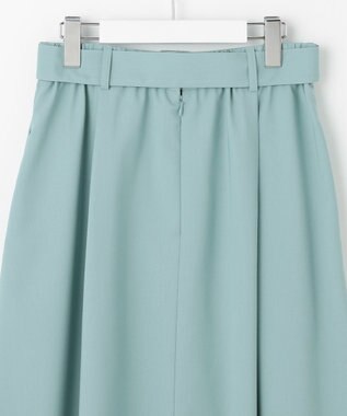 自由区 【洗える】ストレッチライトツイル スカート ライトブルー