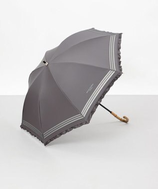 AURORA 【MACKINTOSH LONDON（マッキントッシュ ロンドン）】フリルオーガンジータック加工晴雨兼用パラソル（長傘）
