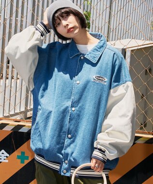 WEGO 【ユニセックス着用ITEM】デニムスタジャン デニム淡色