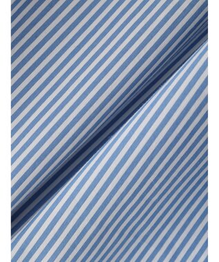 earth music&ecology パールボタンシャツ Stripe Blue