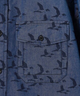 JOSEPH ABBOUD MOUNTAIN 【テーム ヤルヴィコラボ】バードプリント シャツ ネイビー系6