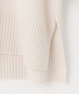 自由区 L 【洗える】ウールカシミヤブレンドハイネック ニット シャンパンベージュ