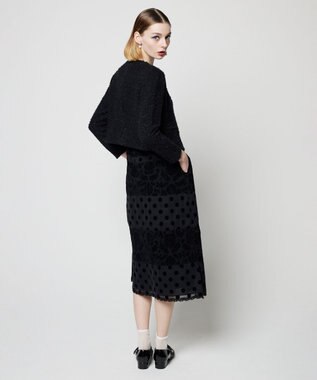 TOCCA 【洗える！】UNSNARL TWEED ニットカーディガン ブラック系