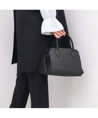 UNBILLION ペルケ perche / 牛革スクエア2way手提げ ブラック