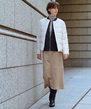 J.PRESS LADIES L CAT ジップアップ ブルゾン ニット グレー系