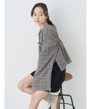 earth music&ecology ワッシャードロスト羽織りシャツ Check