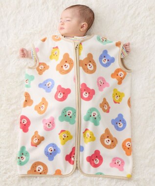 MIKI HOUSE HOT BISCUITS カラフルビーンズ フリース素材 スリーパー マルチカラー