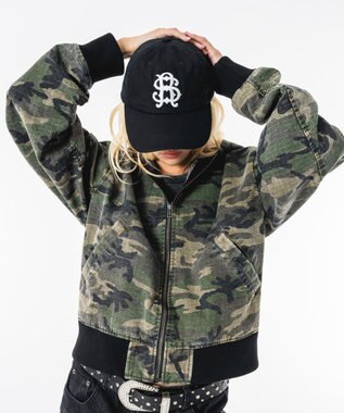 WEGO 【ユニセックス着用ITEM】リップストップフードブルゾン 柄1