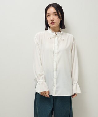 Green Parks フリルカラーインナーシャツ Off White