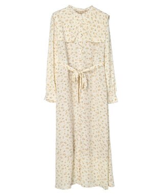 earth music&ecology キンモクセイ柄ワンピース Beige