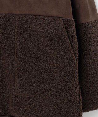 ANY L スエードボアコンビブルゾン ダークブラウン