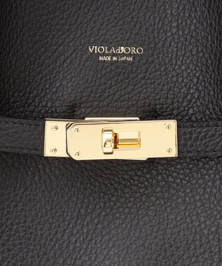 23区 VIOLAd'ORO イタリアンWフェイスレザー ラージ トートバッグ ブラック系
