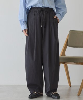 AMERICAN HOLIC ナイロンドロストタックパンツ Black