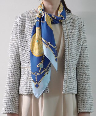 【激レア】【新品・未使用】昭和29年（1954）純銀製　スカーフ留め　極美品 伝統横濱スカーフ】懐中時計(CET-052) 大判 シルクツイル スカーフ