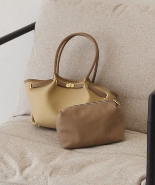 AMERICAN HOLIC 【2点SET】ベルトラウンドトートバッグ Beige