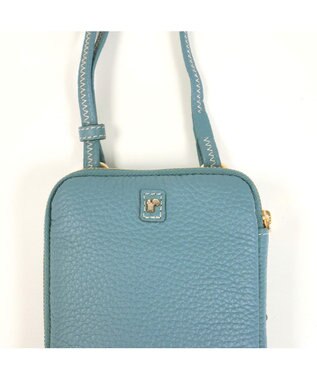PELLE BORSA お財布機能縦ポシェット Reinette レネット 4784 ブルーグレー