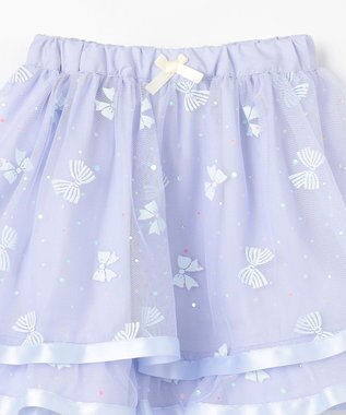 ANY KIDS リボン チュールスカート サックスブルー