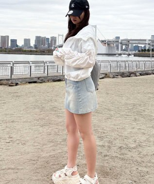 WEGO 【日焼け対策/セットアップ対応】ラッシュガードシャーリングパーカー ホワイト