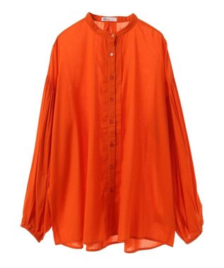 CRAFT STANDARD BOUTIQUE インド綿混パフスリーブシャツ Orange