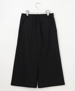 J.PRESS LADIES 【人気素材】セルロースリネンストレッチ クロップド パンツ ブラック系
