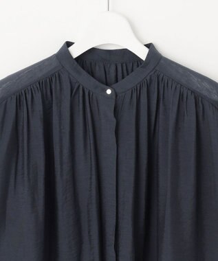 UNFILO 【撥水】ヴィンテージライク ブラウス ネイビー