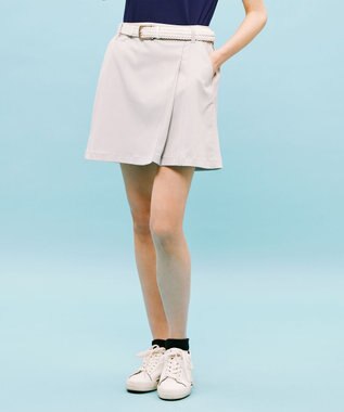 23区GOLF 【WOMEN】スケトラドビーストレッチ 台形 スカート ライトグレー系