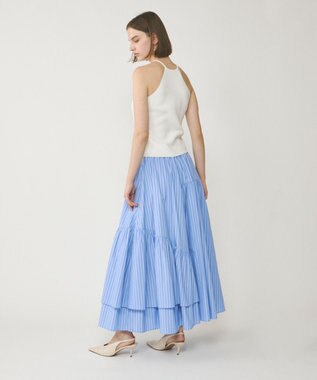 GRACE CONTINENTAL イレギュラーギャザースカート ストライプ