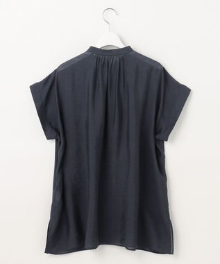 UNFILO 【撥水】ヴィンテージライク ブラウス ネイビー