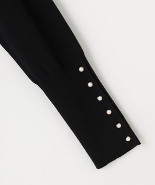 組曲 【WEB限定色あり】ELENA タートルネック ニット ブラック×オフ系1