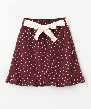 組曲 KIDS 【110-140㎝】Lady Dot スカート ワインレッド系5