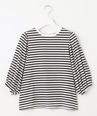 Feroux 【UVケア】バックリボンボリュームスリーブ Tシャツ ホワイト系1