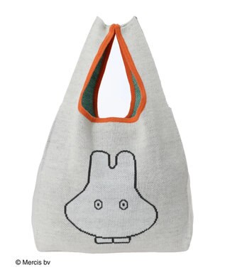 Green Parks ｍｉｆｆｙ／ジャガードニットバッグ White