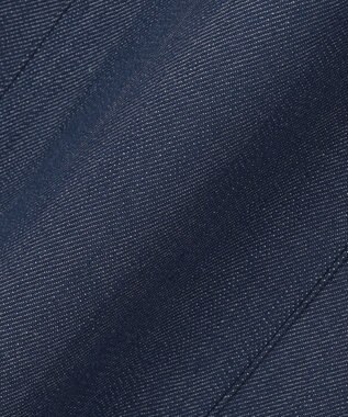 J.PRESS LADIES 【洗える】セルロースシャンブレー フレアー スカート ブルー系