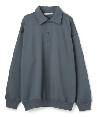 UNFILO MENS 【男女兼用】ナイロン裏毛 ポロ ブルー