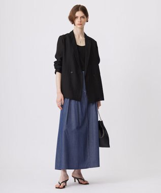 ICB L 【洗える】リヨセルナイロンワッシャー ジャケット ブラック系