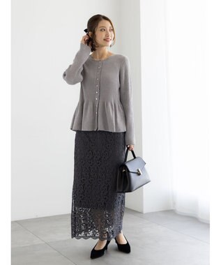 Te chichi モールペプラム2WAYニット モカ