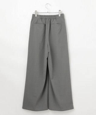 #Newans 【洗濯機可能/ストレッチ】ベリーワイドパンツ グレー