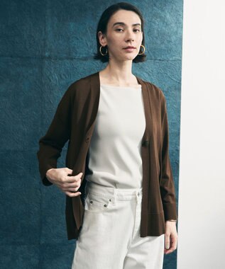 UNFILO L 【WEB限定カラー】イージーカーディガン [WEB限定]ブラウン